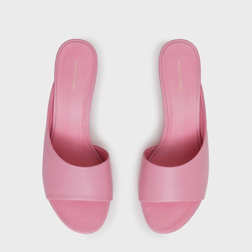 Women's Mansur Gavriel Kitten Open Toe Mules Pink | AU 6948XR